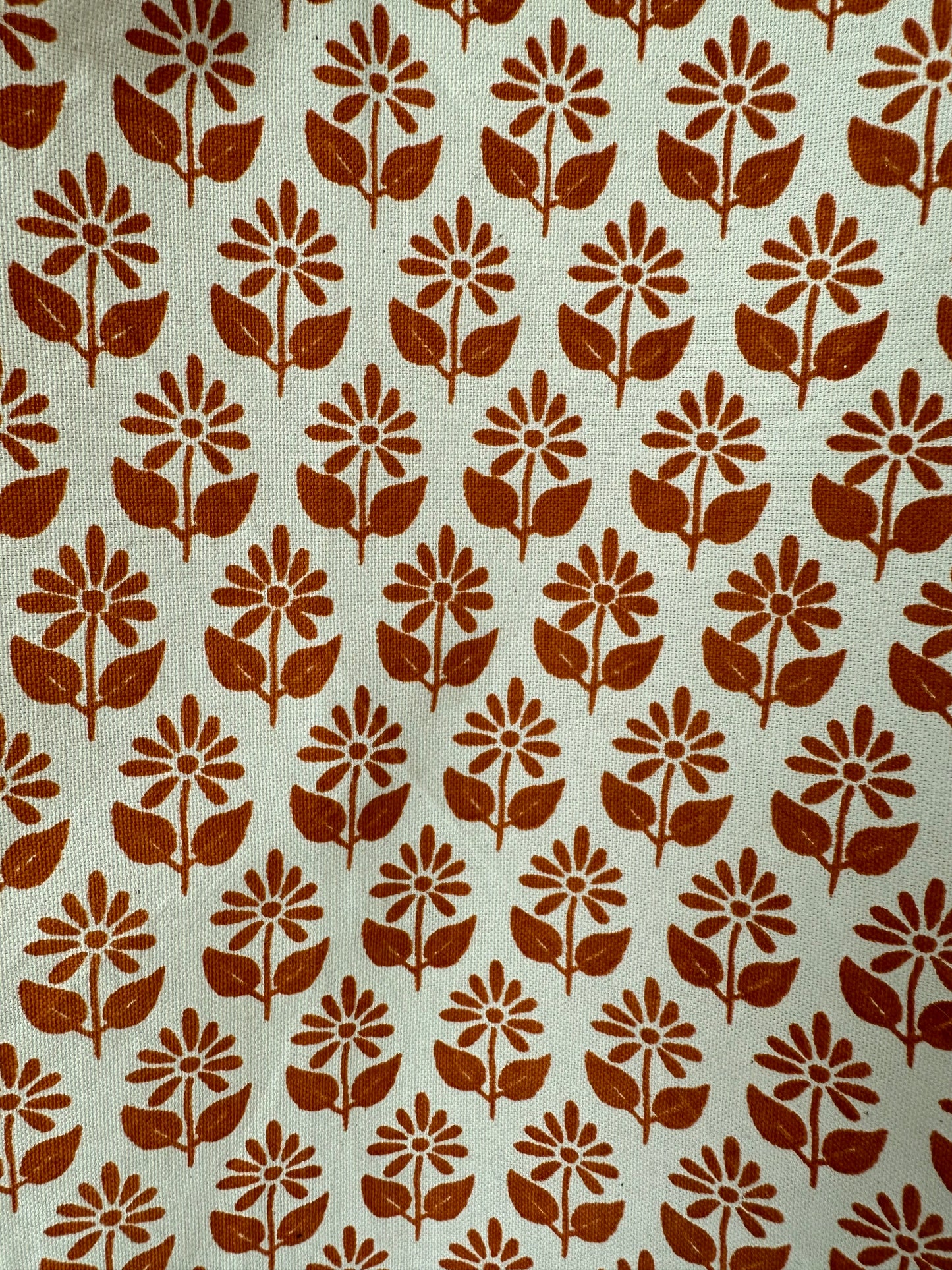 Orange Daisy - Handcrafted Cotton Tea Towel