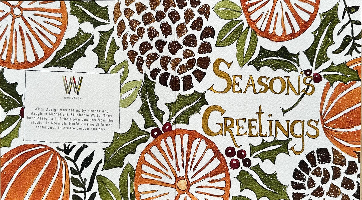 Season's Greetings - Hand-Drawn Christmas Card