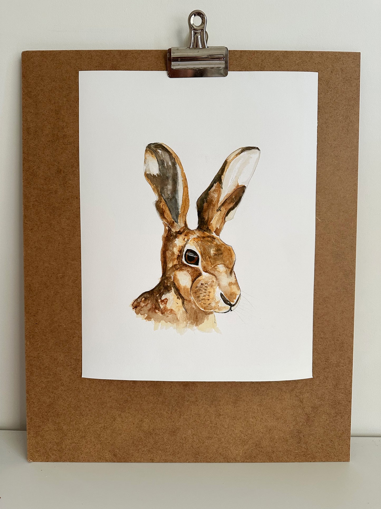 Hare Wall Art Print - British Wildlife Illustration - Nature Inspired Animal Artwork - UK Artist