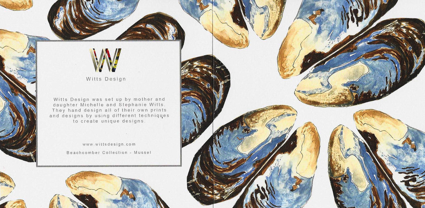 Mussel Greeting Card - British Coastal Illustration design