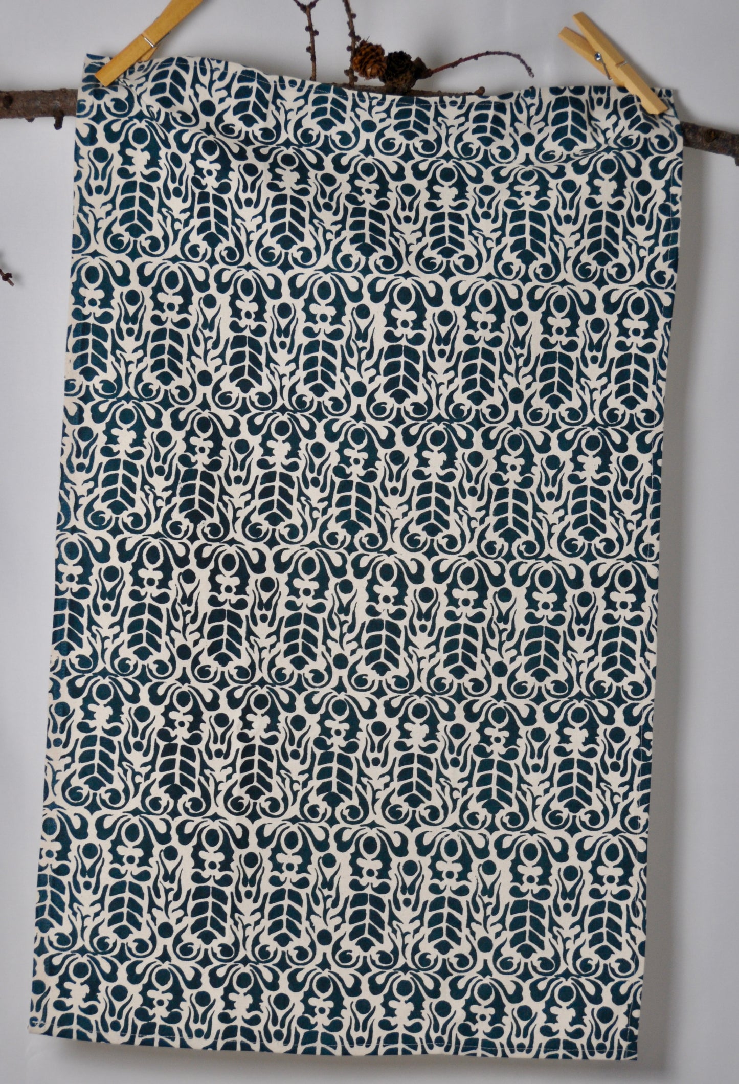 Verdant Rhythm - Handcrafted Cotton Tea Towel