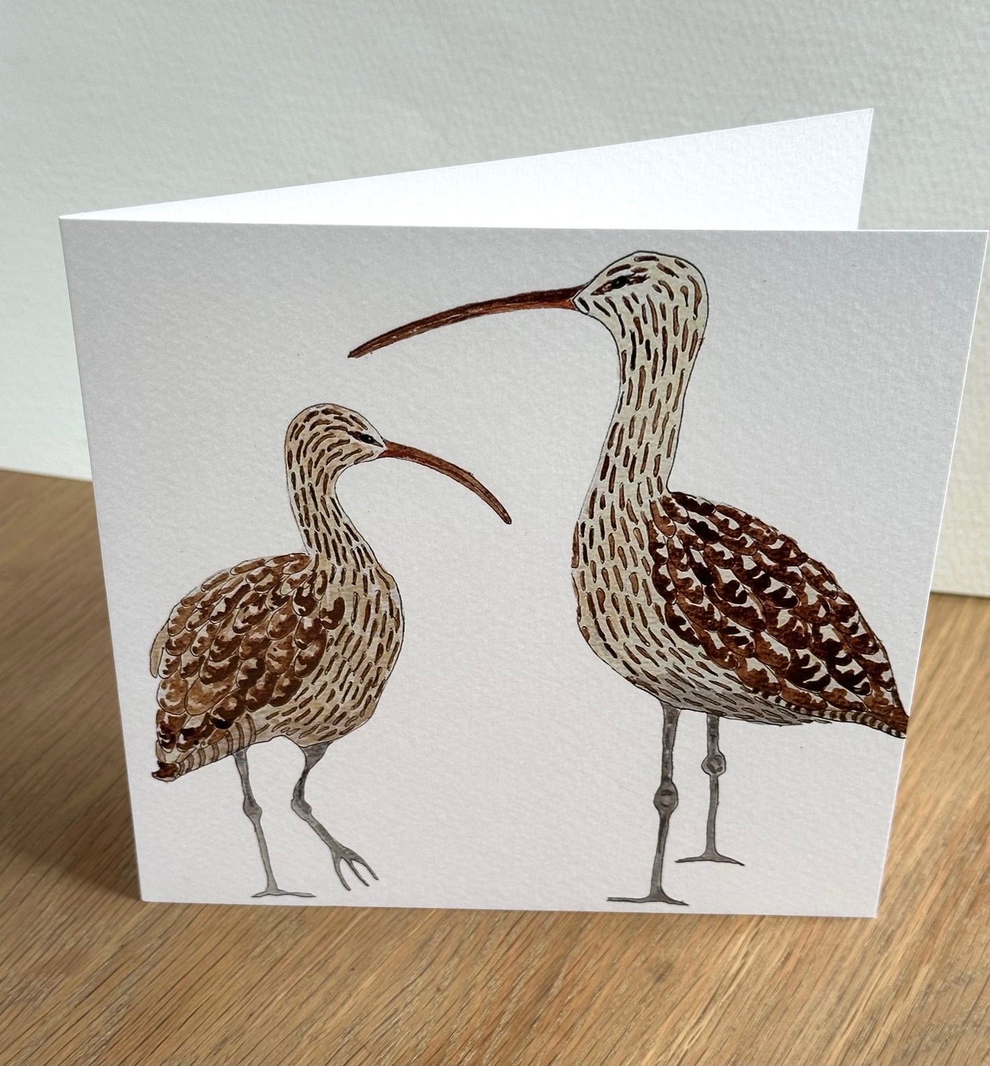 Curlew Greeting Card - British Wildlife & Coastal Illustration Design