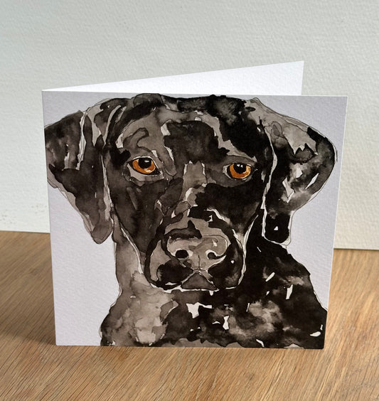 Labrador Greeting Card - British Dog Illustration Design