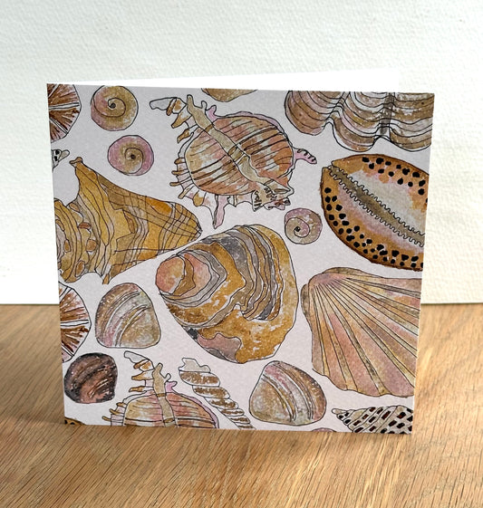 Shells Greeting Cards - British Coastal Illustration Design