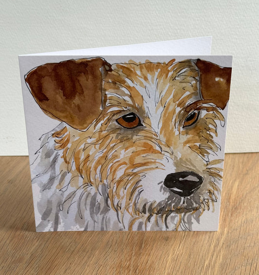 Terrier Greeting Card - British Dog Illustration Design