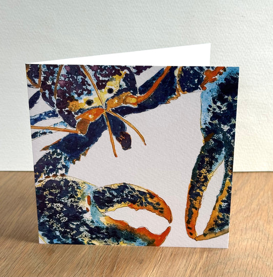 Lobster Greeting Card - British Coastal Illustration Design
