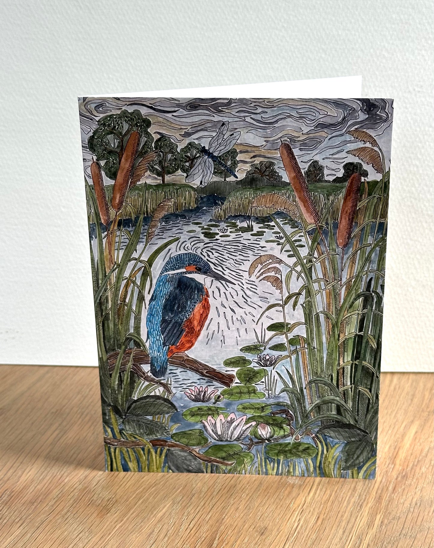 Kingfisher Greeting Card - British Wildlife & Coastal Design