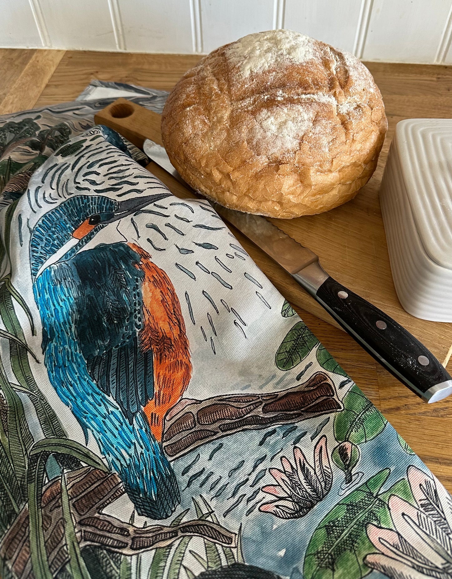 Kingfisher Tea Towel