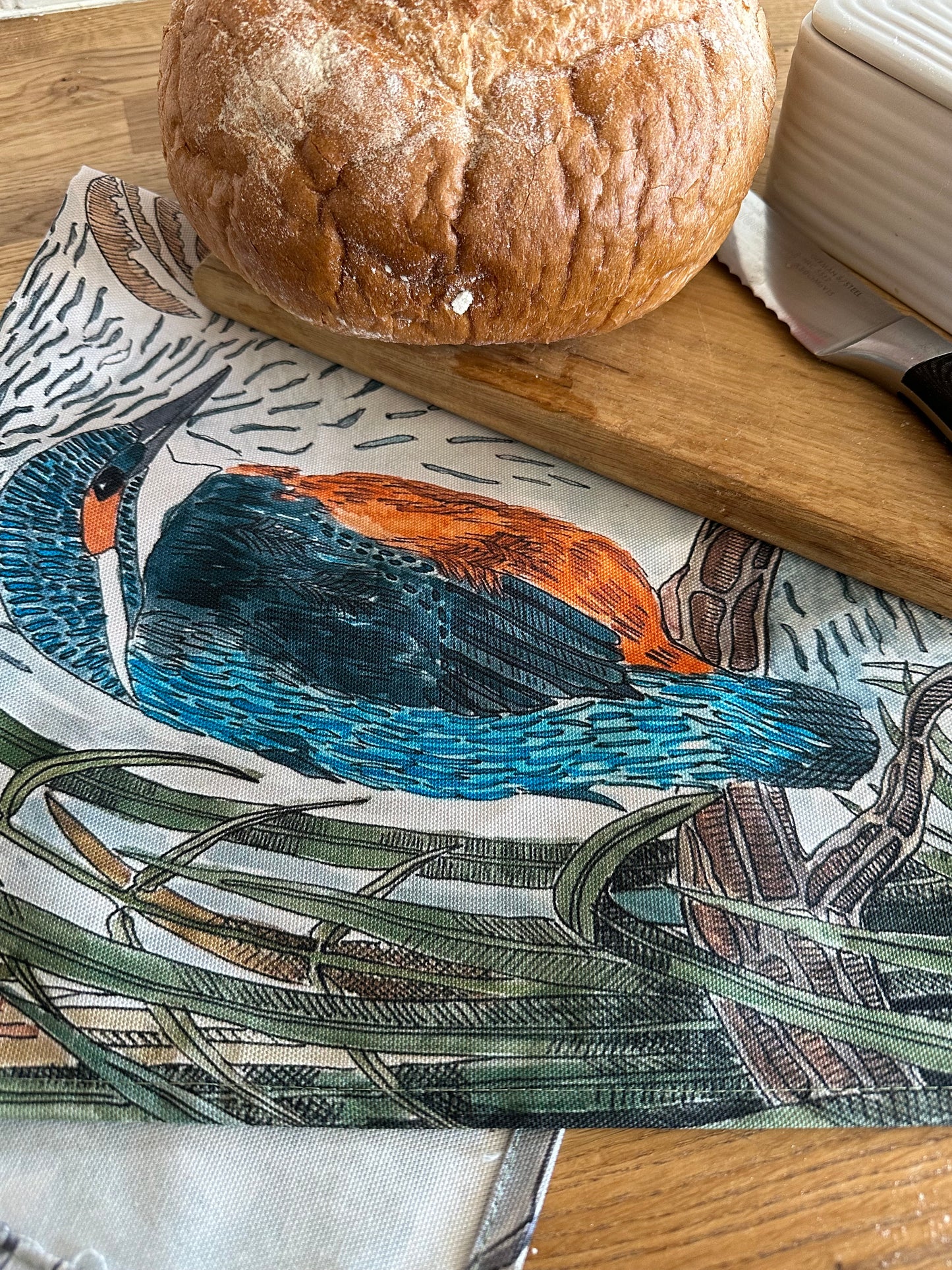 Kingfisher Tea Towel