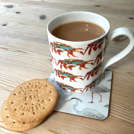 Crab Mug - Handcrafted British Coastal Design (Fine Bone China)