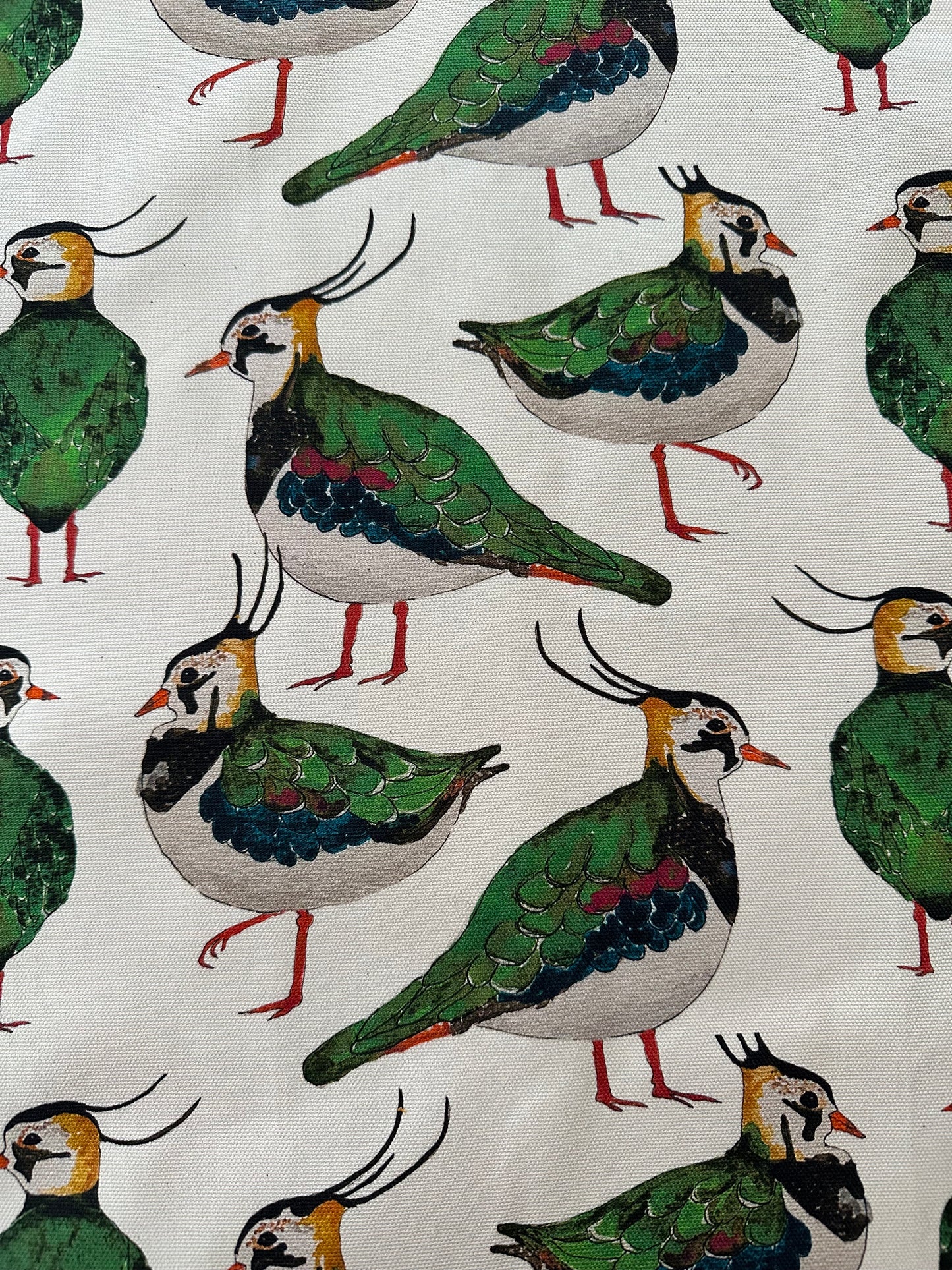 Lapwing Tea Towel - Handcrafted British Coastal Bird Design