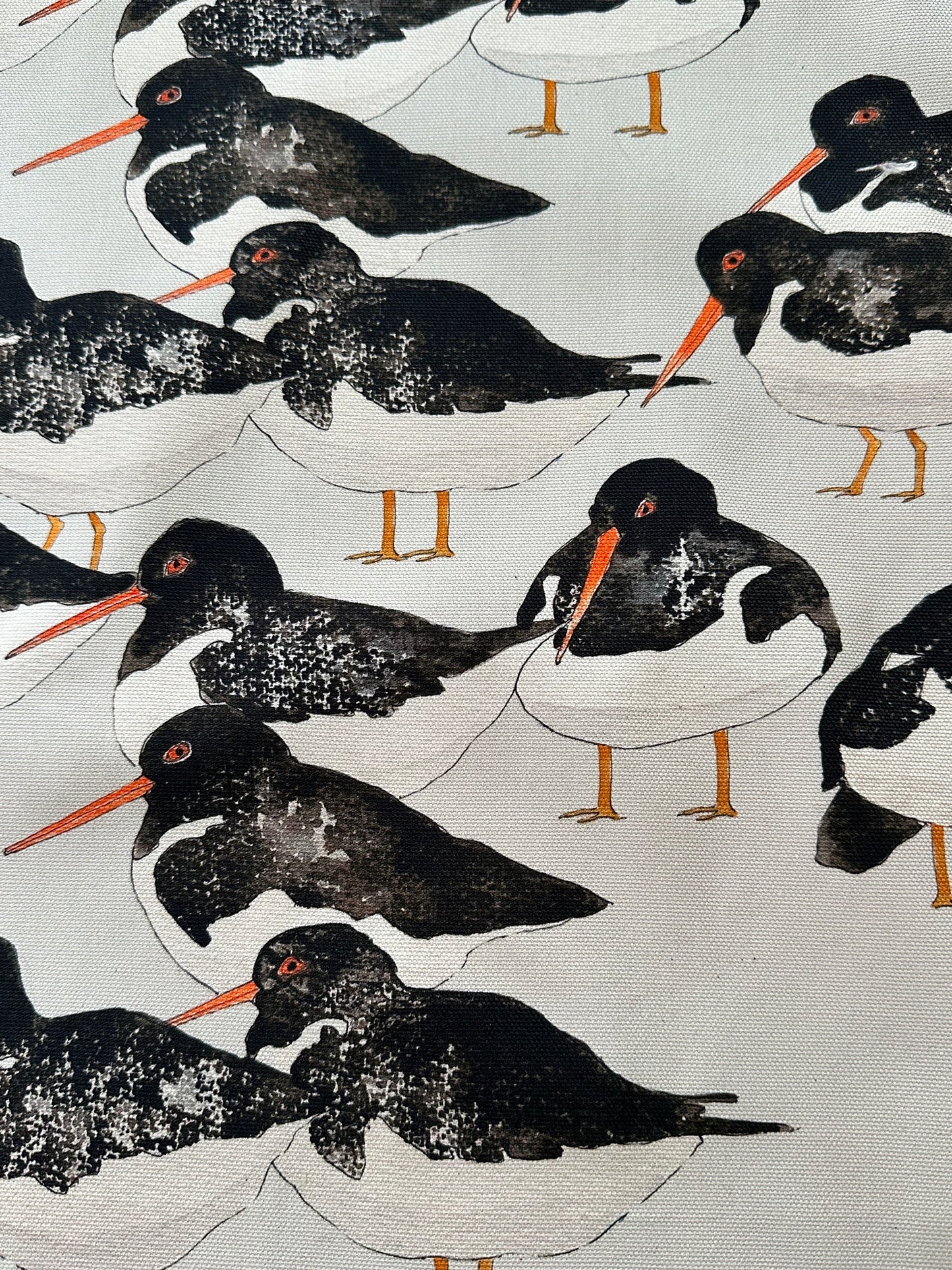 Oystercatcher Tea Towel - Handcrafted British Coastal Bird Design