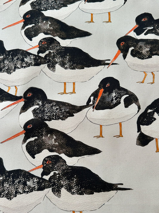 Oystercatcher Tea Towel - Handcrafted British Coastal Bird Design