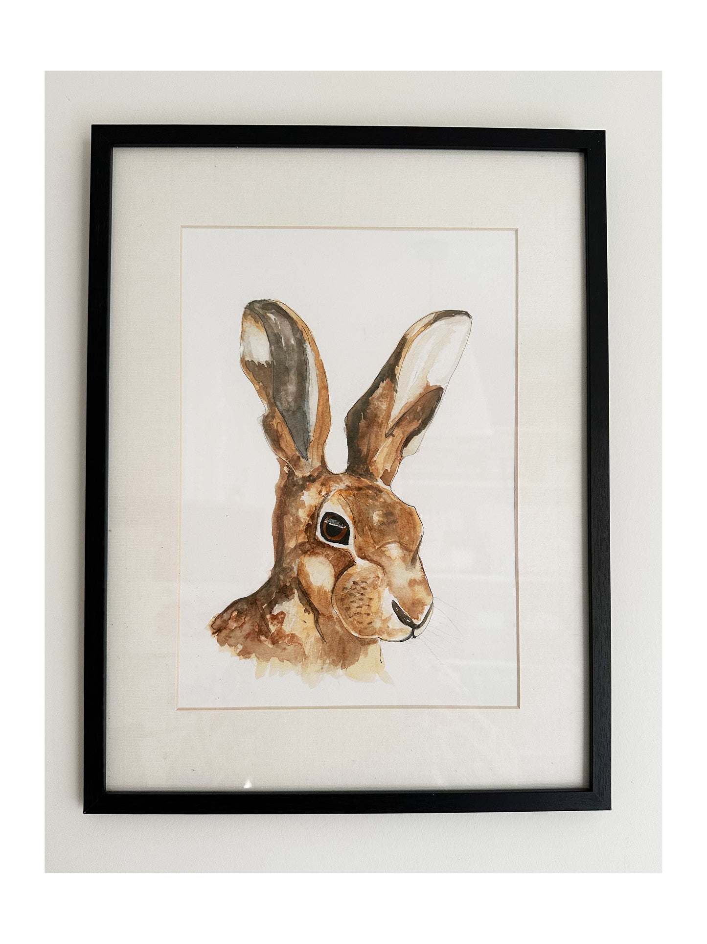 Hare Wall Art Print - British Wildlife Illustration - Nature Inspired Animal Artwork - UK Artist