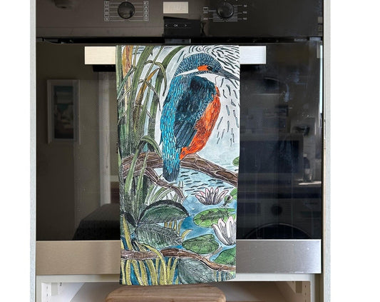 Kingfisher Tea Towel