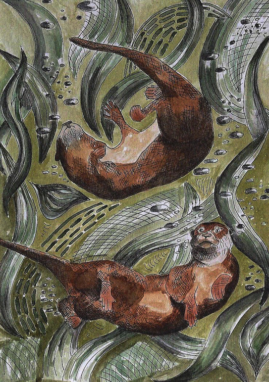 Otters Greeting Card